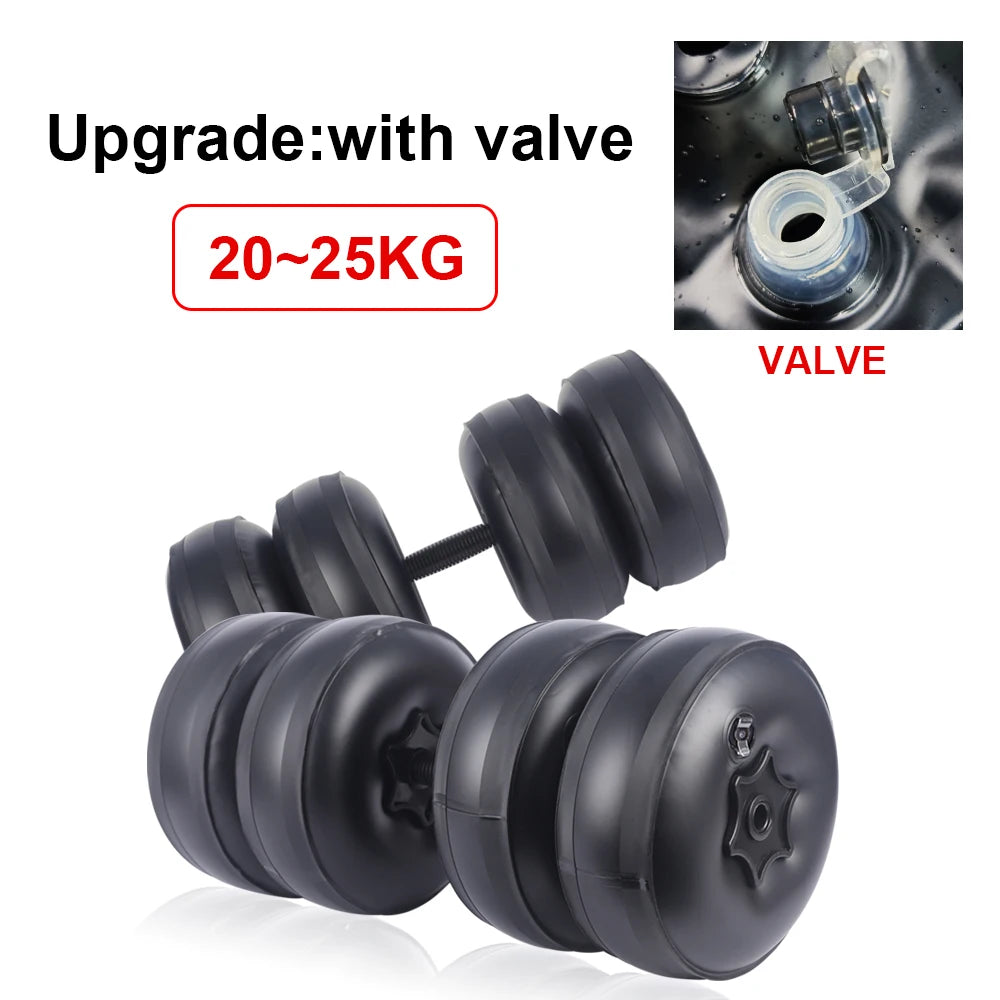Deiris Adjustable Water-Filled Travel Dumbbell Set (1-35 KG) - Portable Fitness Weights for Home Gym Training - Image 7
